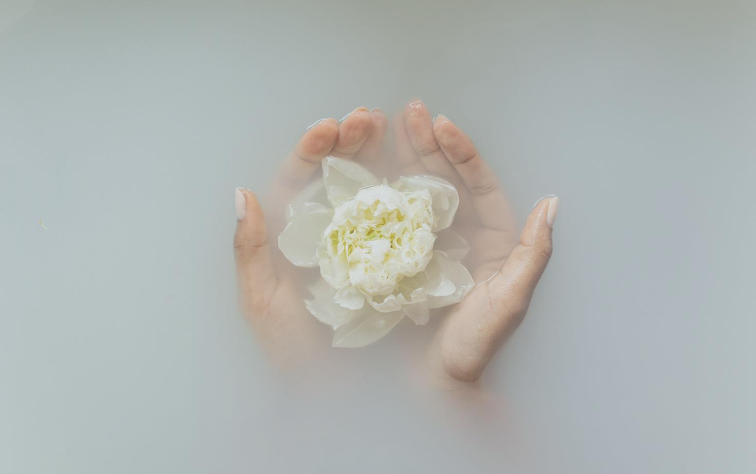 Professional nail art workspace showcasing seasonal manicure designs